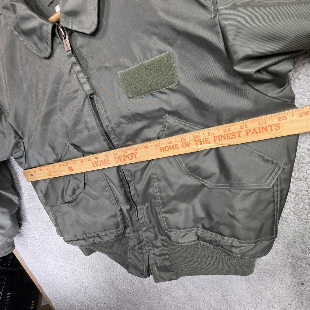 Vintage CWU-45/P Winter Weight Flight Jacket Isratex Inc Green Size Large - Picture 15 of 16